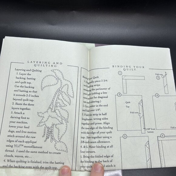 McKenna Ryan In Full Bloom “Dippity Duo” Block 5 Applique Quilt Sewing Pattern - Picture 3 of 6